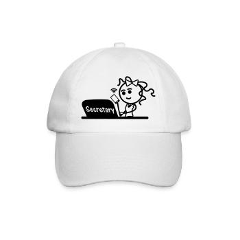 Work laptop Secretary smartphone - Baseball Cap - white/white - Front
