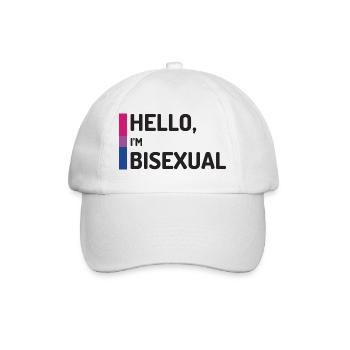 Bonjour, je suis bisexuel - Casquette classique - blanc/blanc - Devant