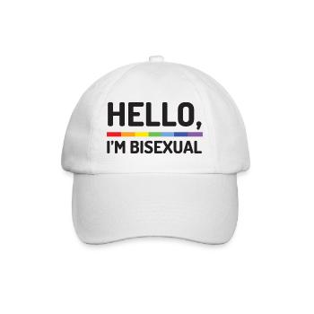 Bonjour, je suis bisexuel - Casquette classique - blanc/blanc - Devant