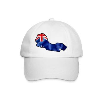 Piste de course australienne avec drapeau - Casquette classique - blanc/blanc - Devant