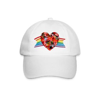 Heart - Baseball Cap - white/white - Front