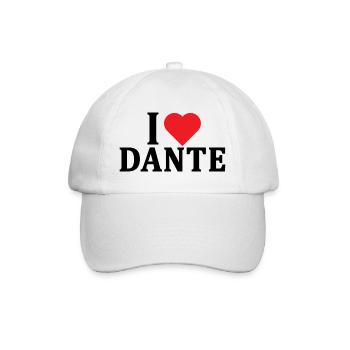 T-Shirt Ich liebe Dante T-Shirt Geschenkidee - Baseballkappe - Weiß/Weiß - Vorne