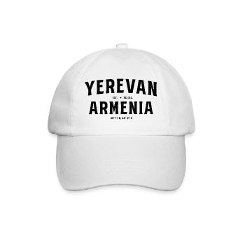 Le design arménien d’Erevan avec année de fondation et Koor - Casquette classique - blanc/blanc - Devant
