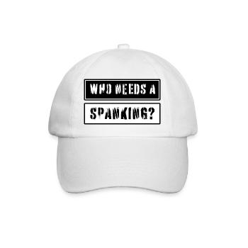 Qui a besoin d’une fessée? SMS - Casquette classique - blanc/blanc - Devant