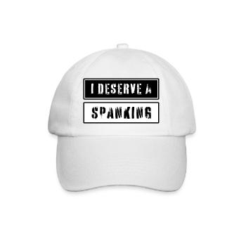 Je mérite un texte de fessée - Casquette classique - blanc/blanc - Devant