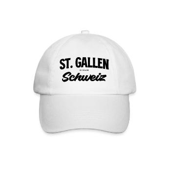 Lettrage de Saint-Gall, Suisse - Casquette classique - blanc/blanc - Devant