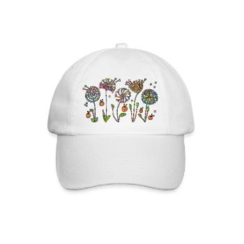 Fleur - Casquette classique - blanc/blanc - Devant