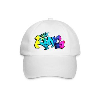 Graffiti-Stil Splash Hip Hop Farben Maler König - Baseballkappe - Weiß/Weiß - Vorne