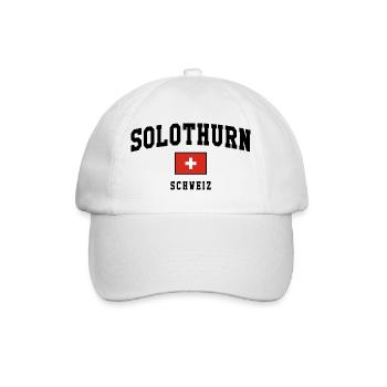 Solothurn Schweiz Flagge Design - Baseballkappe - Weiß/Weiß - Vorne