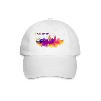 Skyline Barcelone en Espagne - Casquette classique - blanc/blanc - Devant