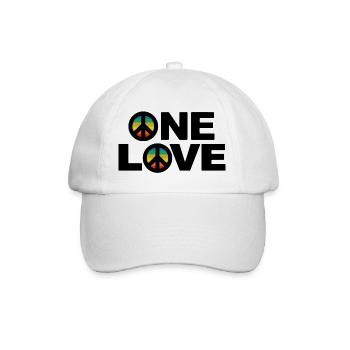 ONE LOVE - Baseball Cap - white/white - Front