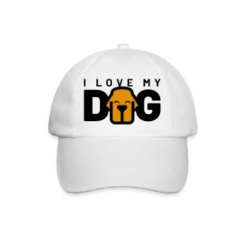 J’AIME MON CHIEN - Casquette classique - blanc/blanc - Devant