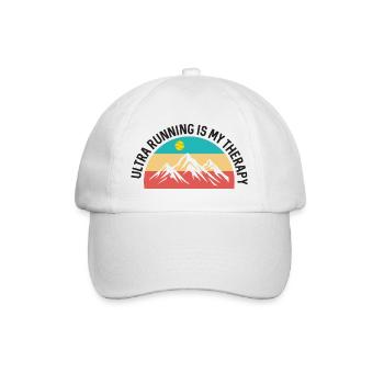 Ultra Running is My Therapy - Baseball Cap - white/white - Front