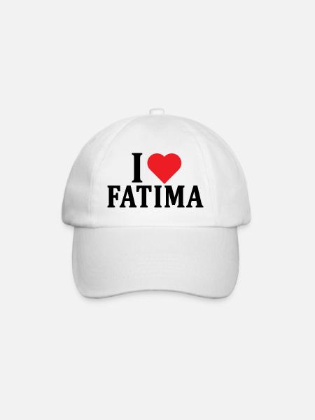 t-shirt J’aime Fatima idée cadeau t-shirt - Casquette classique - blanc/blanc