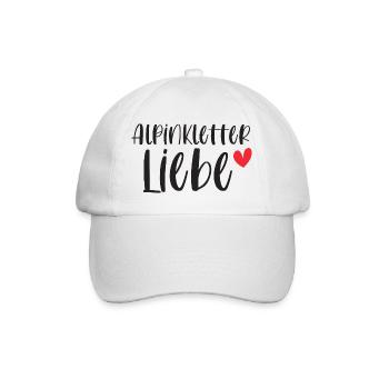 Klettern Alpinklettern Alpin Liebe Berge Geschenk - Baseballkappe - Weiß/Weiß - Vorne