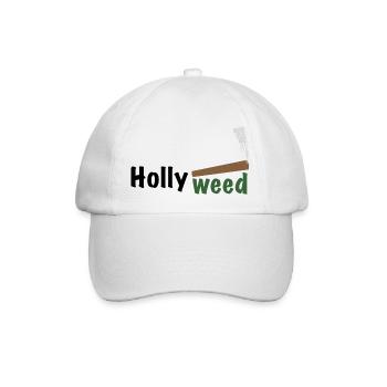 HollyWeed dark - Baseballkappe - Weiß/Weiß - Vorne