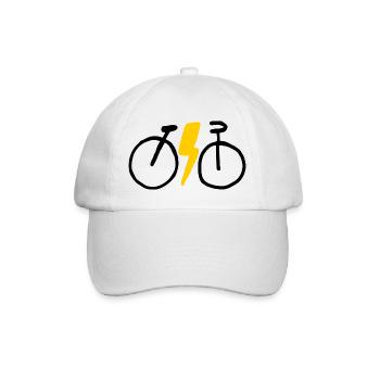 E bike - Baseball Cap - white/white - Front