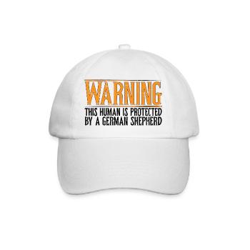 This Human Is Protected by A German Shepherd 7 - Baseball Cap - white/white - Front