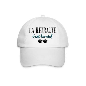 La retraite c'est la vie. - Casquette classique - blanc/blanc - Devant