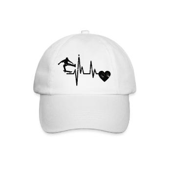 Skateboard Skateboarding Skaten Longboard Skater - Casquette classique - blanc/blanc - Devant