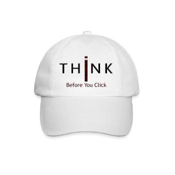 Réfléchissez avant de réfléchir avant de citer mème drôle populaire - Casquette classique - blanc/blanc - Devant