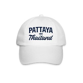 Pattaya Thailand Script - Baseballkappe - Weiß/Weiß - Vorne