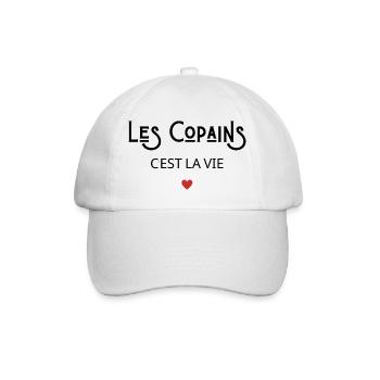 Les copains c'est la vie - Casquette classique - blanc/blanc - Devant