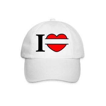 I like logo with bar in between to own text - Baseball Cap - white/white - Front