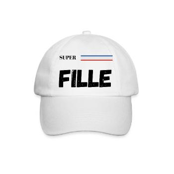 super fille - t-shirt assorti - Casquette classique - blanc/blanc - Devant