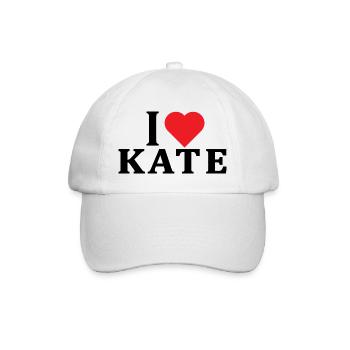 t-shirt J’adore Kate idée cadeau t-shirt - Casquette classique - blanc/blanc - Devant