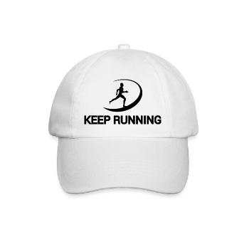 Marathon Triathlon Running Jogging Biking Cycling - Baseball Cap - white/white - Front