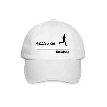 Marathon Triathlon Running joggen Biking Radfahren - Baseballkappe - Weiß/Weiß - Vorne