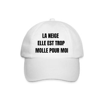 la neige elle est trop molle pour moi - Casquette classique - blanc/blanc - Devant