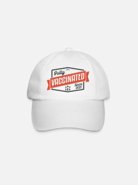 #Vaccinated - Baseballkappe - Weiß/Weiß