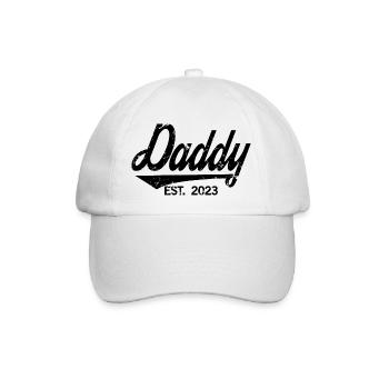 Papa est. 2023, Papa en devenir, annonce de grossesse - Casquette classique - blanc/blanc - Devant