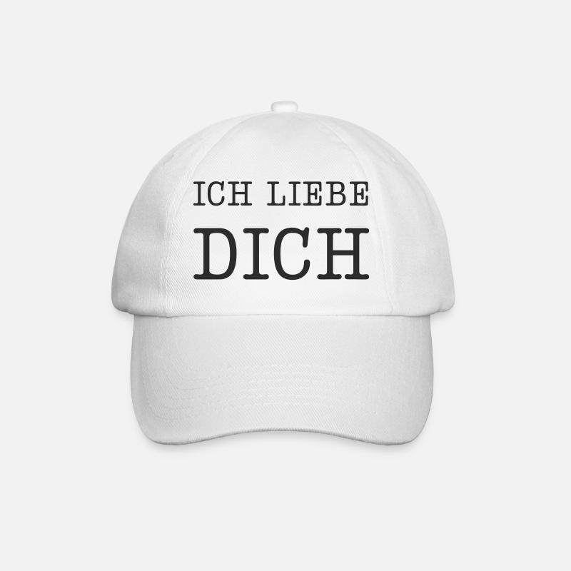 Ich liebe dich - Baseballkappe - Weiß/Weiß