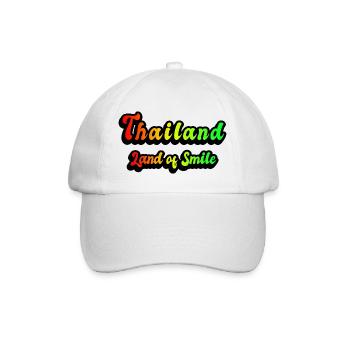 Thailand Land des Lächelns - Baseballkappe - Weiß/Weiß - Vorne