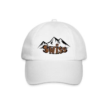 Schweizer Bergschokolade - Baseballkappe - Weiß/Weiß - Vorne