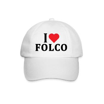 t-shirt I love Folco t-shirt idée cadeau - Casquette classique - blanc/blanc - Devant