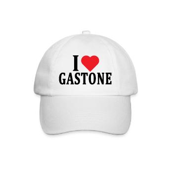 T-Shirt I love Gastone T-Shirt Geschenkidee - Baseballkappe - Weiß/Weiß - Vorne