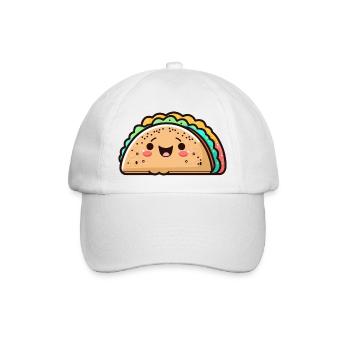 Kawaii coloré mignon Happy Taco - Casquette classique - blanc/blanc - Devant