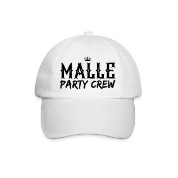 Malle Party Crew - Baseball Cap - white/white - Front