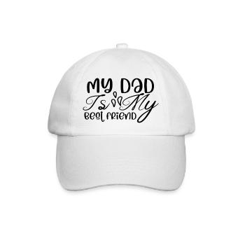 My Dad Is My Best Friend - Baseball Cap - white/white - Front