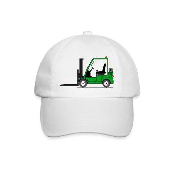 Forklift Forklift Green - Baseball Cap - white/white - Front