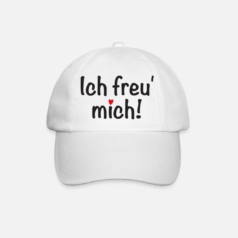 Ich freu' mich! - Baseballkappe - Weiß/Weiß