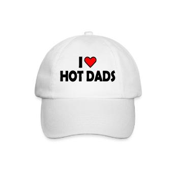 I love hot dads - Casquette classique - blanc/blanc - Devant