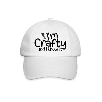I'm Crafty And I Know It 4 - Baseballkappe - Weiß/Weiß - Vorne