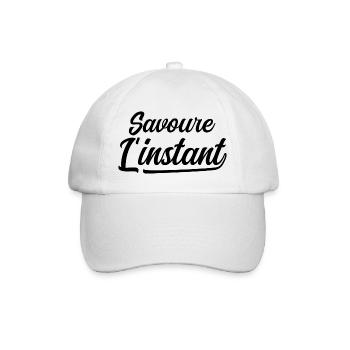 Savoure l'instant - Casquette classique - blanc/blanc - Devant