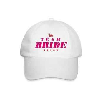 Team Bride Wedding Quote - Baseball Cap - white/white - Front