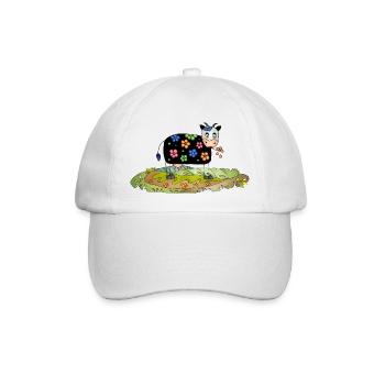 Cow - Baseball Cap - white/white - Front